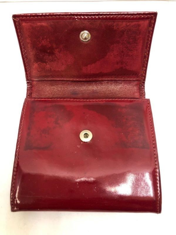 Chanel シャネル　３つ折り財布　赤　レッド　レザー　ココマーク　2501273 #Z94