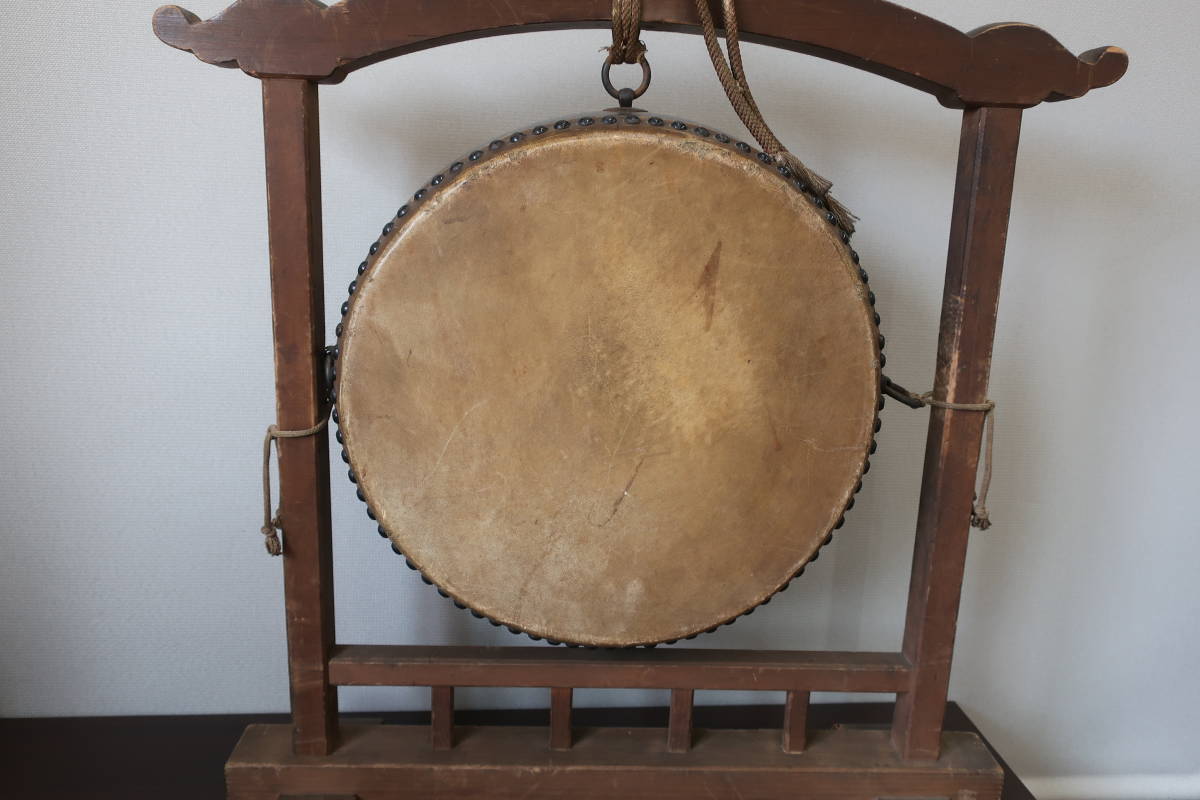 古い小鼓 太鼓 和楽器 黒漆 蛤絵 金蒔絵 ハマグリ 貝絵 保存袋 在銘 Alacantitv Com