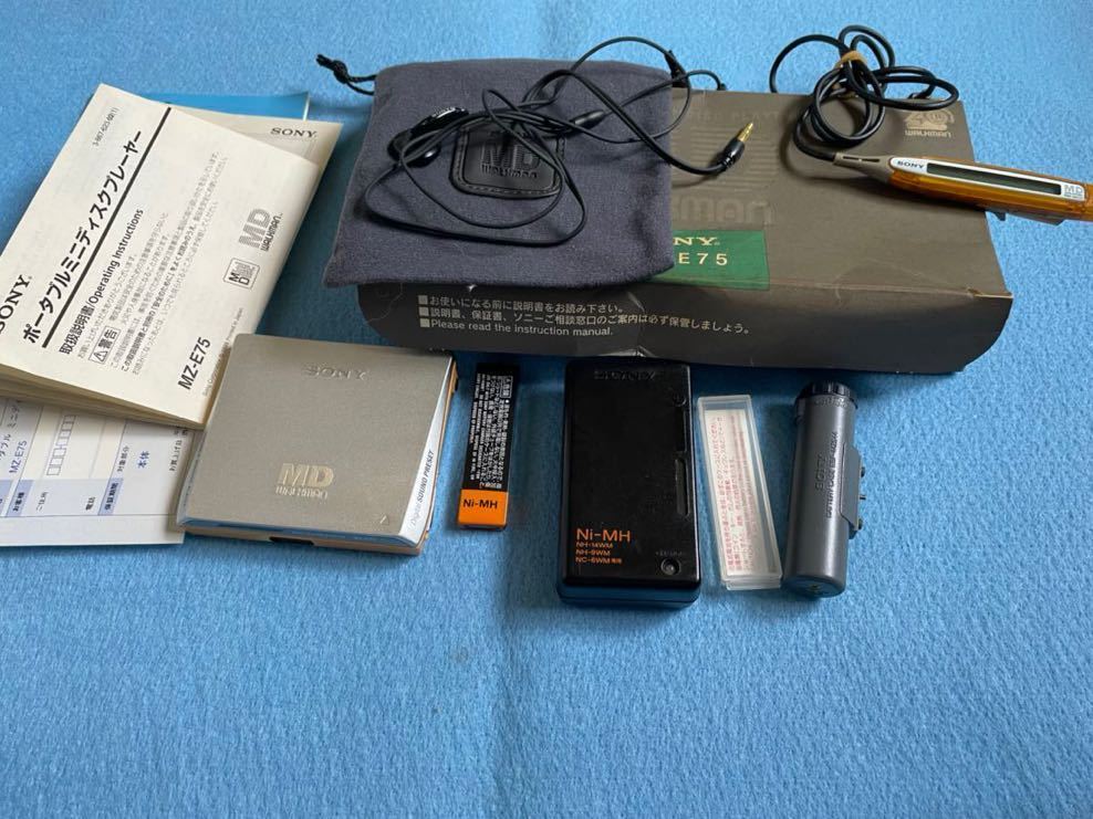 再生OK 外観美品　 SONY MZ-E75 Walkman MDプレーヤー SONY/ソニー MDウォークマン MZ-E75 中古 本体 再生OK 再生専用 MD