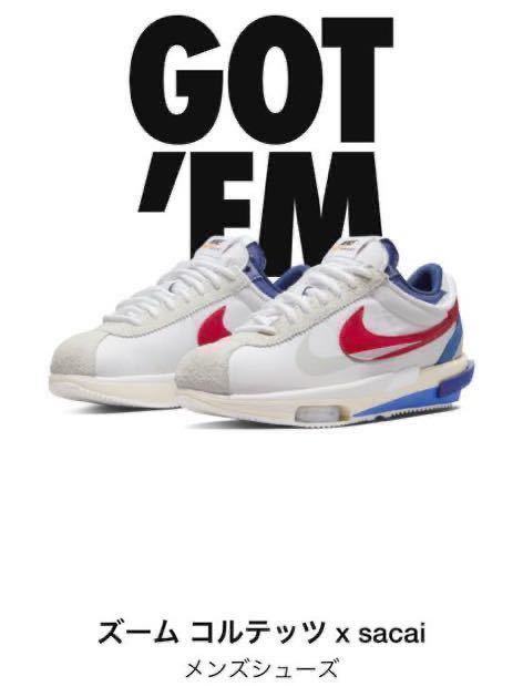  SNKRS購入 黒タグ付 27.0cm SACAI NIKE ZOOM CORTEZ VAPOR WAFFLE WHITE サカイナイキ ズームコルテッツ 国内正規品(27.0cm)｜売買されたオークション情報、yahooの商品情報をアーカイブ公開 - オークファン 27.0cm
