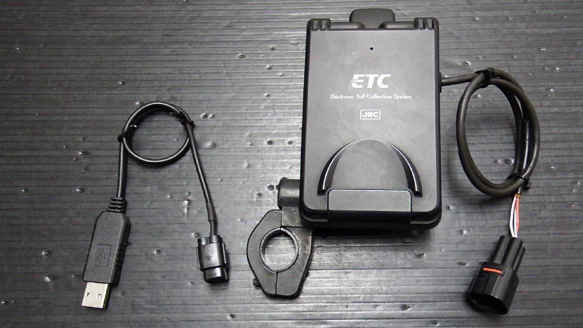 取付工事不要】バイク用ETC JRM－12 USB電源コード付