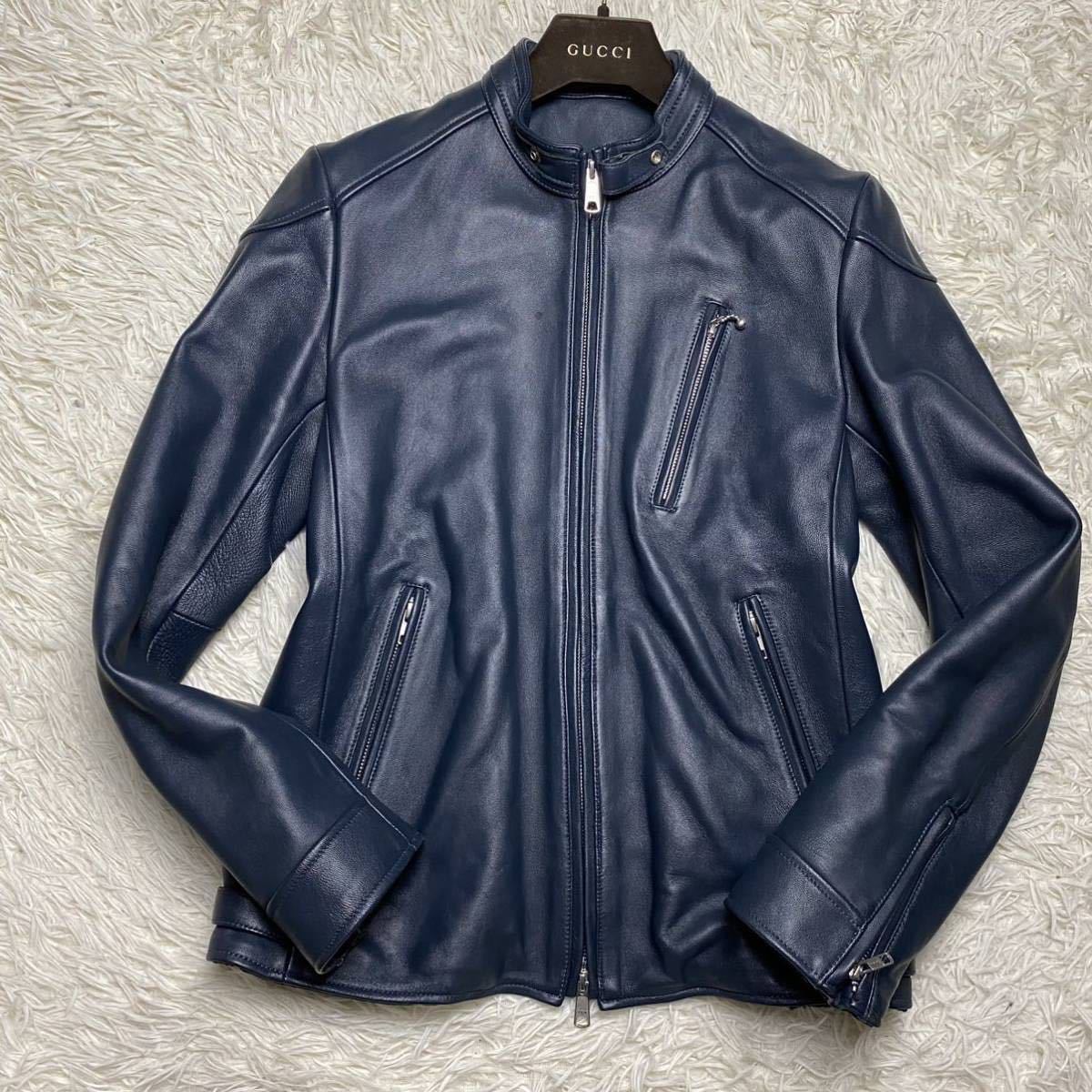 バッファローボブズ ライダース レザージャケット ネイビー シングル ライナー バッファローボブズ ライダース レザージャケット ネイビー シングル