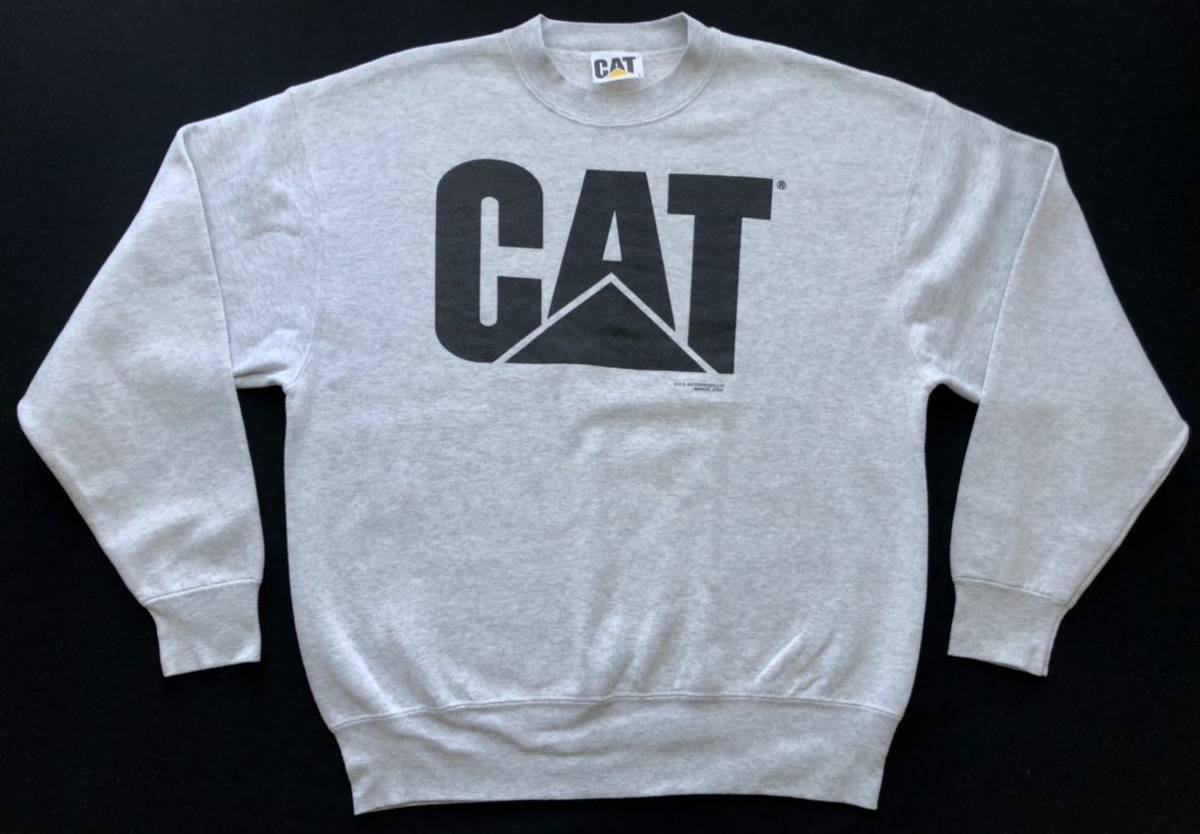 【新作登場，大得価】 USA製 80s 90s キャタピラー ビッグロゴ デカロゴ スウェット トレーナー CATERPILLAR CAT アメリカ製 90年代 ヴィンテージ 玉5975(Lサイズ)｜売買されたオークション情報、yahooの商品情報をアーカイ Lサイズ