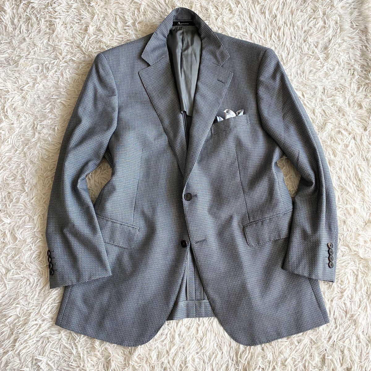 SALE，得価 サイズ シルク混 Aquascutum アクアスキュータム テーラードジャケット メンズ 100BB5 XL相当 グレー 日本製(XLサイズ以上)｜売買されたオークション情報、yahooの商品情報をアーカイブ公開 - オー XLサイズ以上