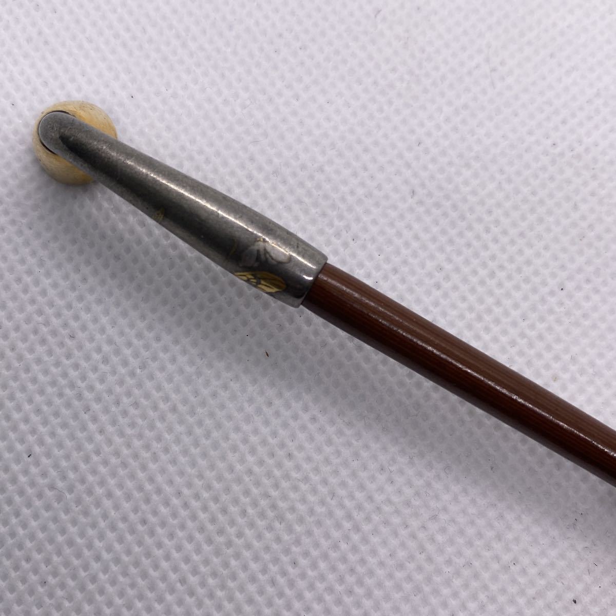 極上手　金銀口キセル　煙管入　キセル入れ　時代物 煙草道具天然素材アンティーク キセル】金・銀製 煙管 重量9.0g 竹製煙管 【キセル 煙草道具 喫煙具