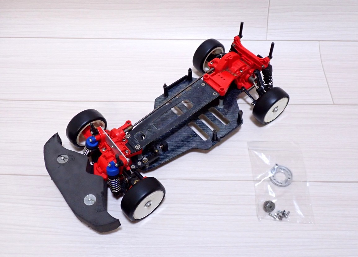 タミヤ シャーシ TA01 FRP ラジコン 当時物 メカ オプション付
