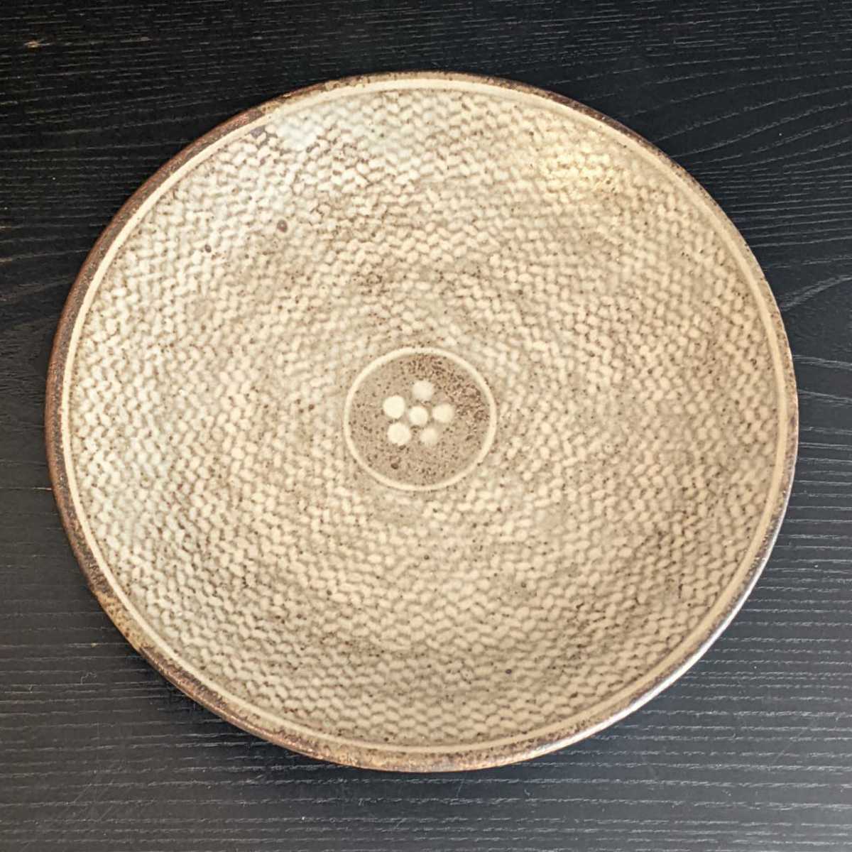 sf 人間国宝 島岡達三 象嵌皿 小皿 益子焼 21cm(益子)｜売買された