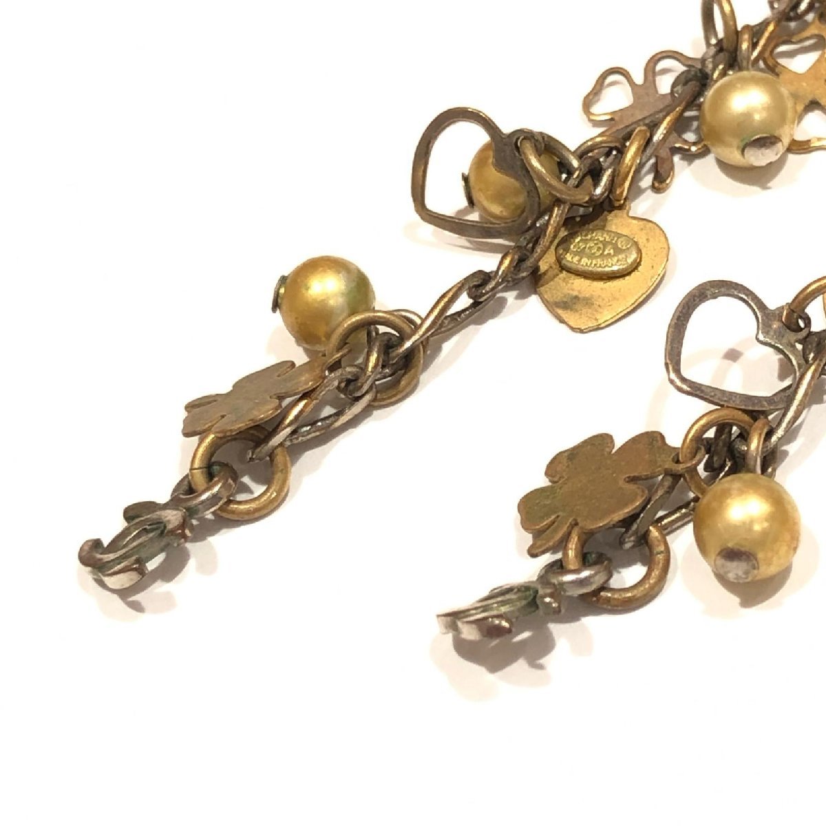CHANEL シャネル スイングチャーム ピアス クローバー ハート ココ 