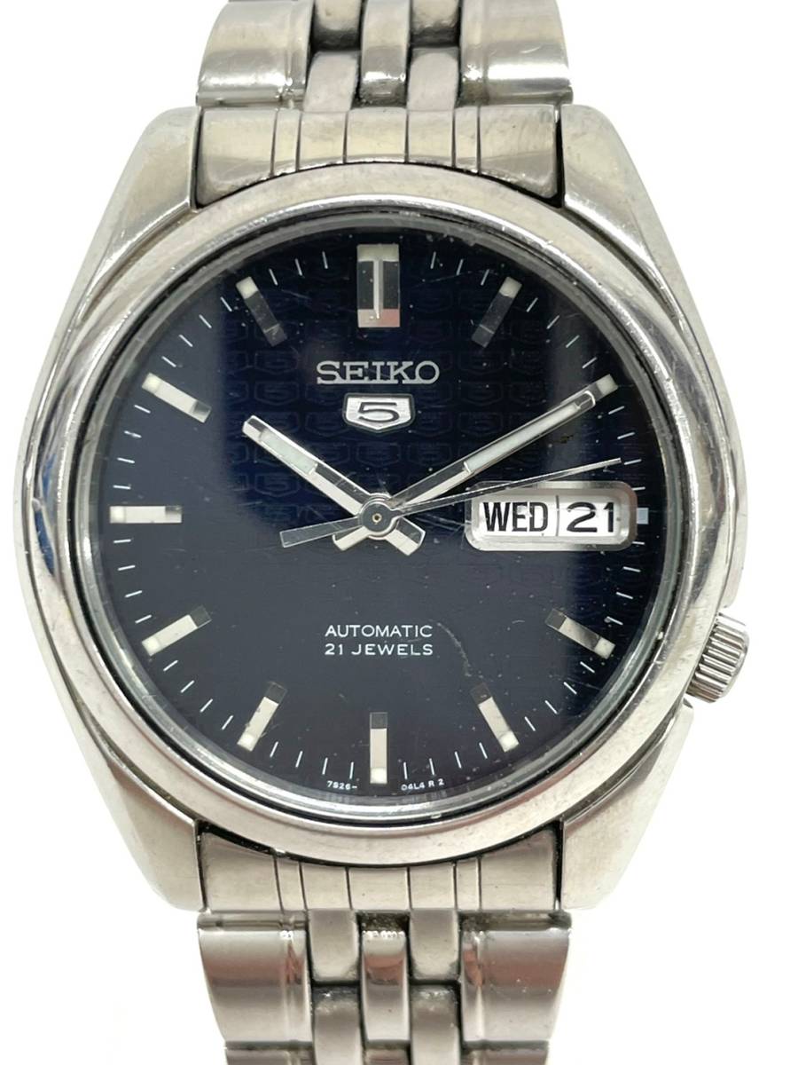 14189*3 稼働 SEIKO セイコー 5 ファイブ 7S26-01V0 自動巻き 裏スケ 