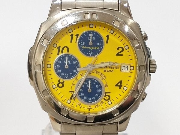 SALE！目を引くイエロー】SEIKO セイコー V657-9010 クロノグラフ