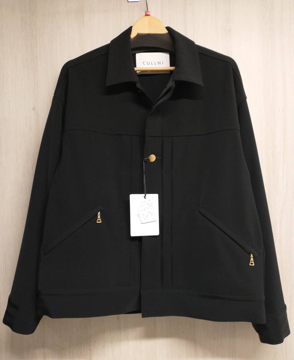 CULLNI クルニ 22-SS-012 Gジャケット ブルゾン ブラック 日本製 タグ 