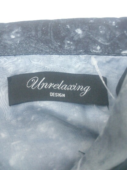 ◇ ◎ unrelaxing アンリラクシング タグ付 総柄 半袖 シャツ サイズF  