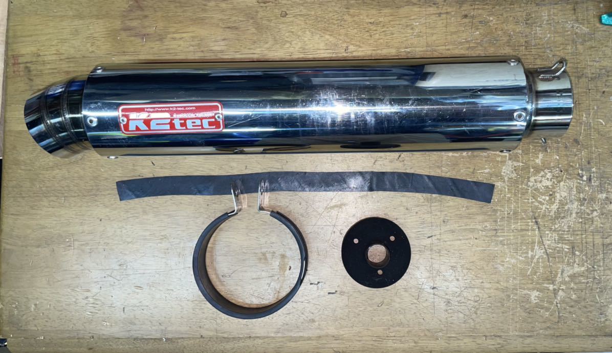 k2テックチタンサイレンサー 美品60.5 K2tecサイレンサー60.5φ汎用 60.5 K2-tec ケーツーテック 新同品