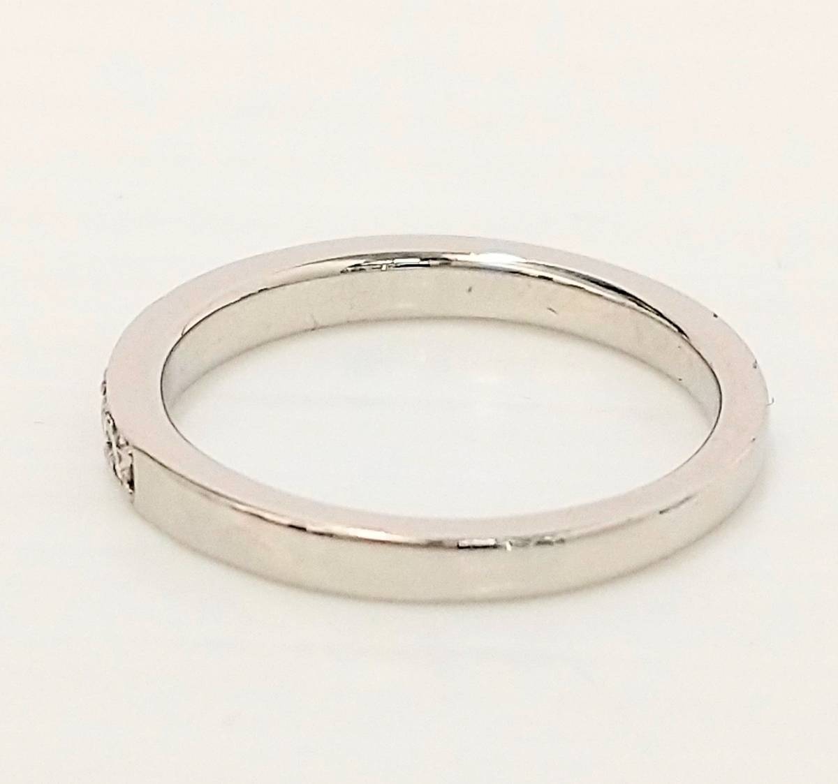 ROYAL ASSCHER ロイヤルアッシャー/Pt950/D0.05ct/8号 ♯8/箱付き/3.4g/ダイヤ付きリング