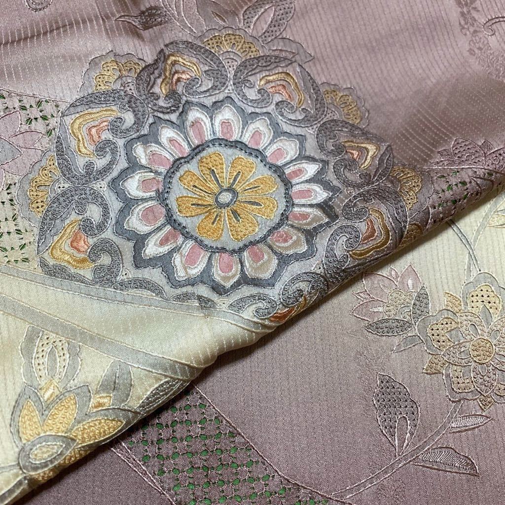 着物月花 三大総刺繍 相良刺繍 汕頭刺繍 蘇州刺繍 艶やかな華鳥文様の