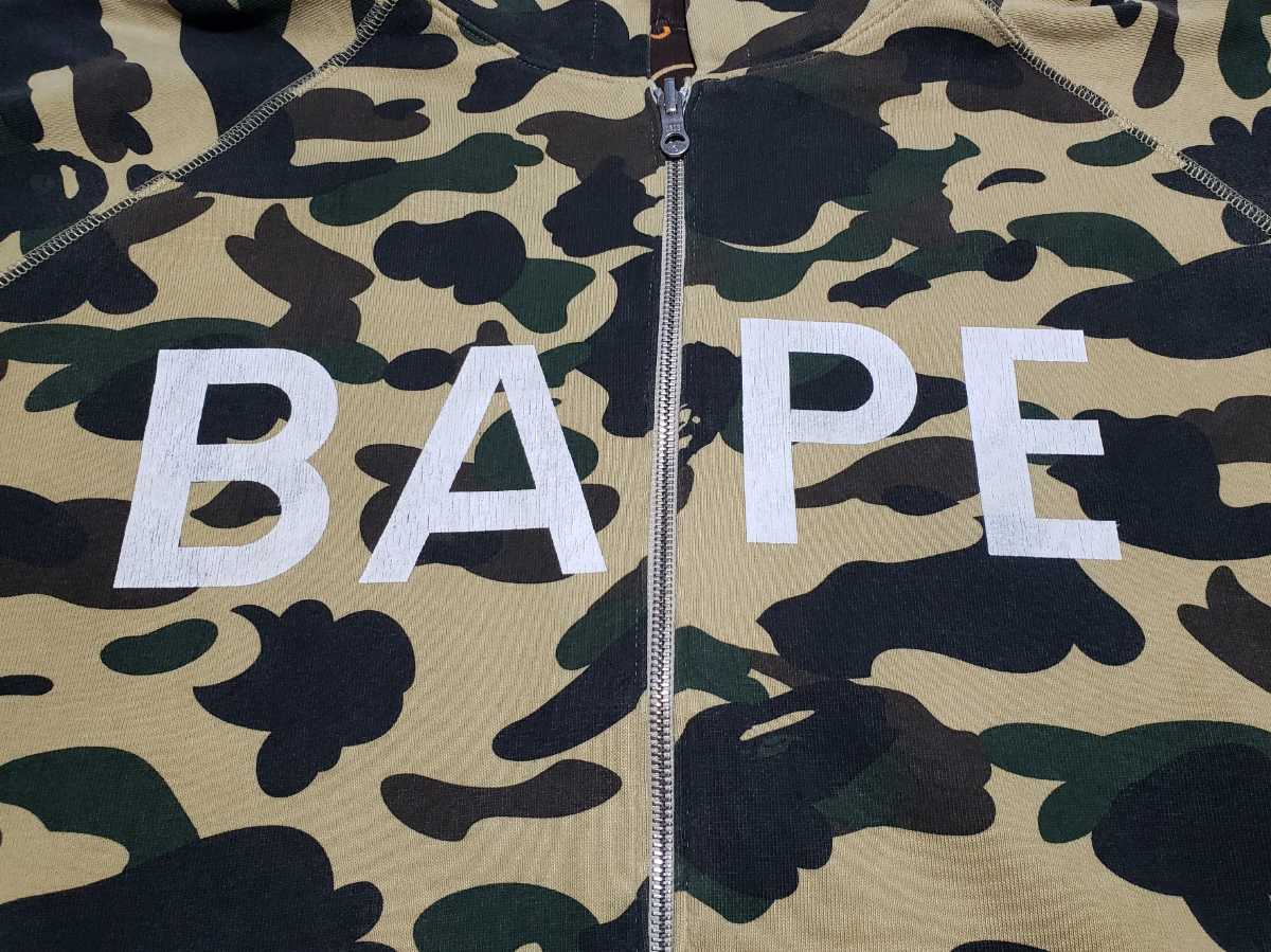 A BATHING APE REVERSIBLE NEON CAMO ZIP HOODIE アベイシングエイプ 