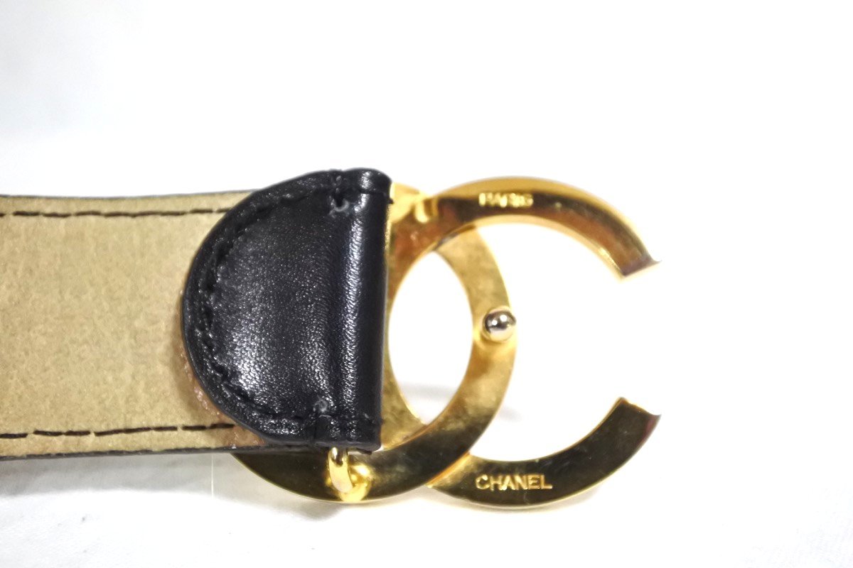 ココマーク シャネル CHANEL レザー ベルト ブラック | レザーベルト 