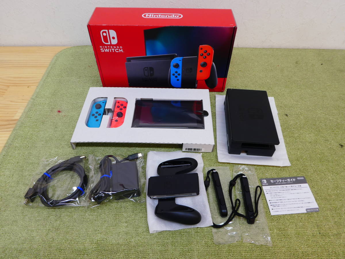 073-D53) 中古品 Nintendo switch 本体 Joy-Con [L]ネオンブルー [R