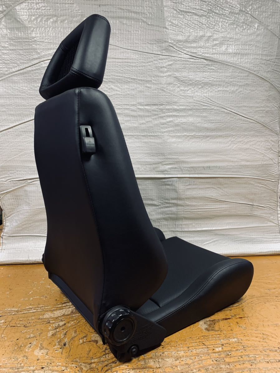 38.39.レカロ RECARO 2脚セット LX-M 黒フェイクレザー張り替え 張替え 