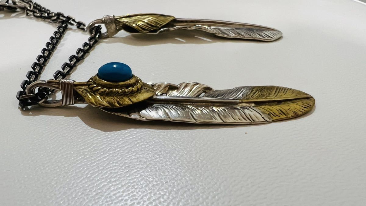 ゴローズ goro''s 金縄　上金特大　ホイール　チェーン　メタル　フェザー_6