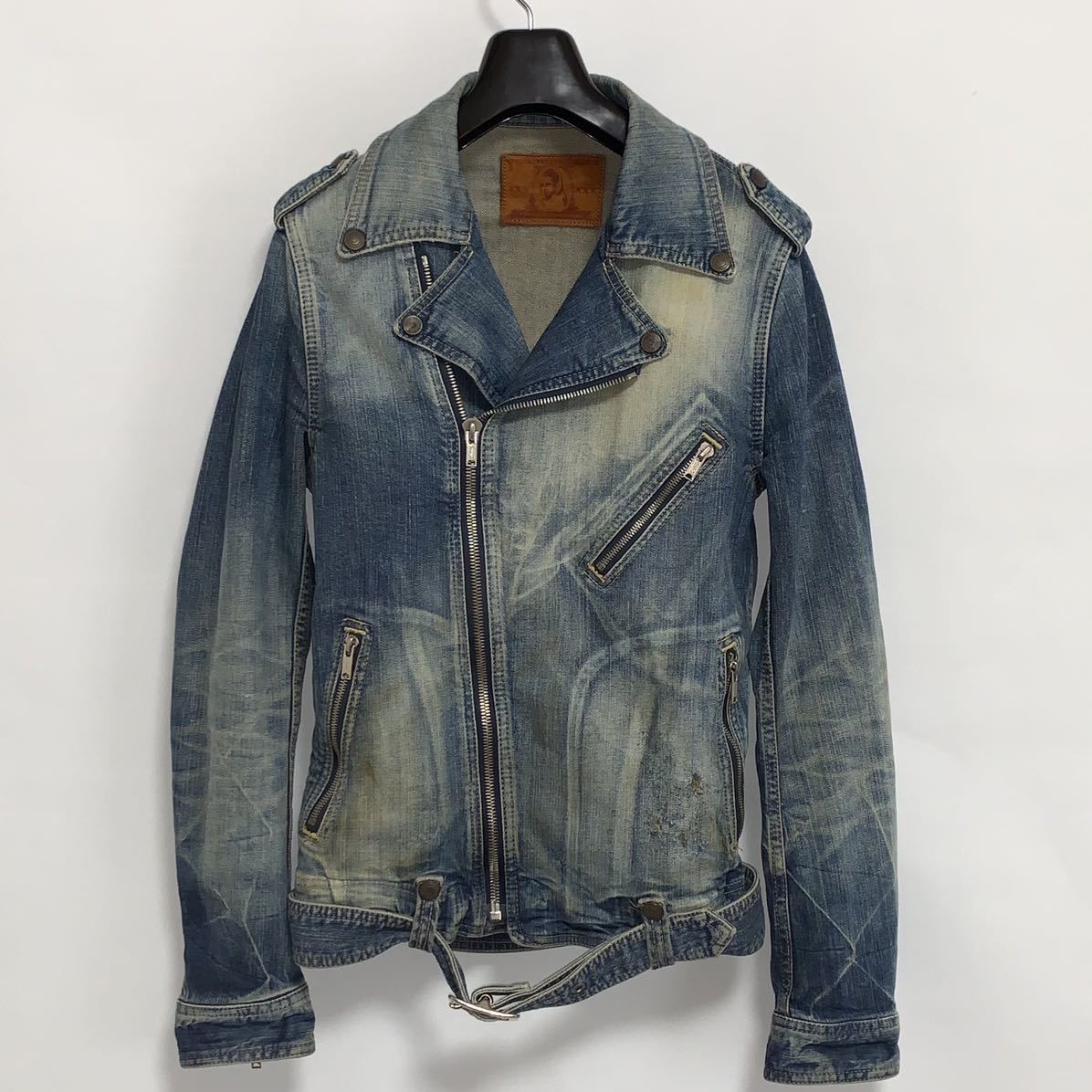 美品 HYSTERIC GLAMOUR ダメージ VINTAGE ユーズド 加工 ダブル G  