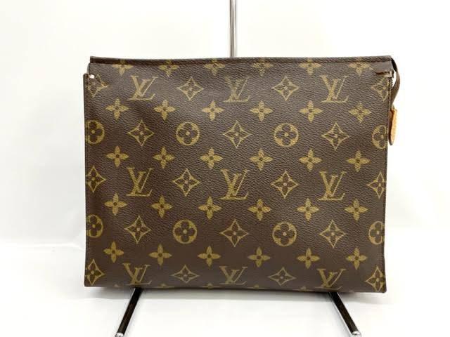  仙39 ルイヴィトン モノグラム ポーチ ポッシュ トワレット25 ポーチ LOUIS VUITTON M47542 ブラウン 小物入れ 化粧ポーチ(ポーチ)｜売買されたオークション情報、yahooの商品情報をアーカイブ公開 - かばん、バッグ