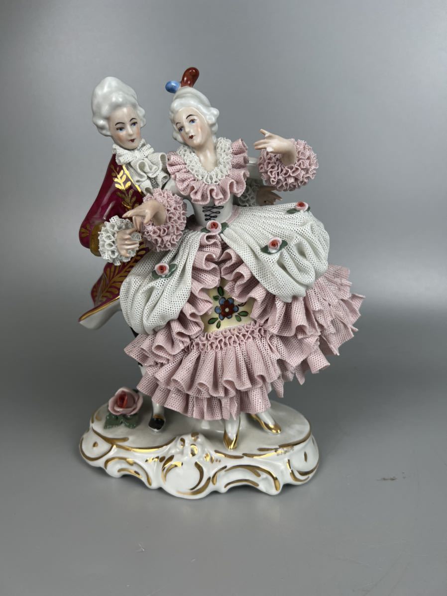 フィギュリン　陶器　人形　ドレスデン　チューリンゲン　ドイツ　西洋　ドール フィギュリン 陶器 人形 ドレスデン チューリンゲン ドイツ 西洋