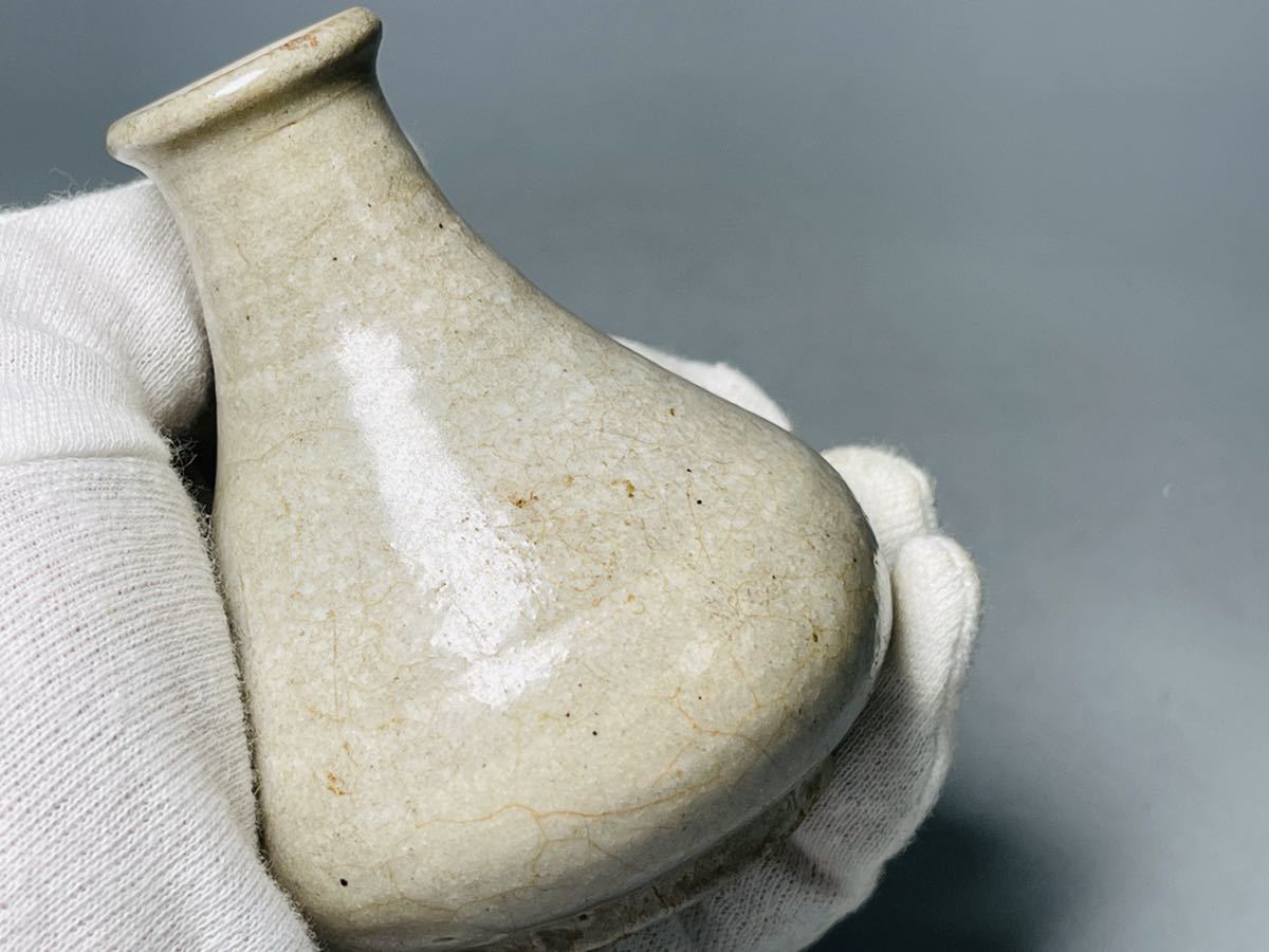 時代 李朝白磁徳利 酒器 白瓷 小瓶 サイズ約69×82mm 李氏朝鮮王朝時代