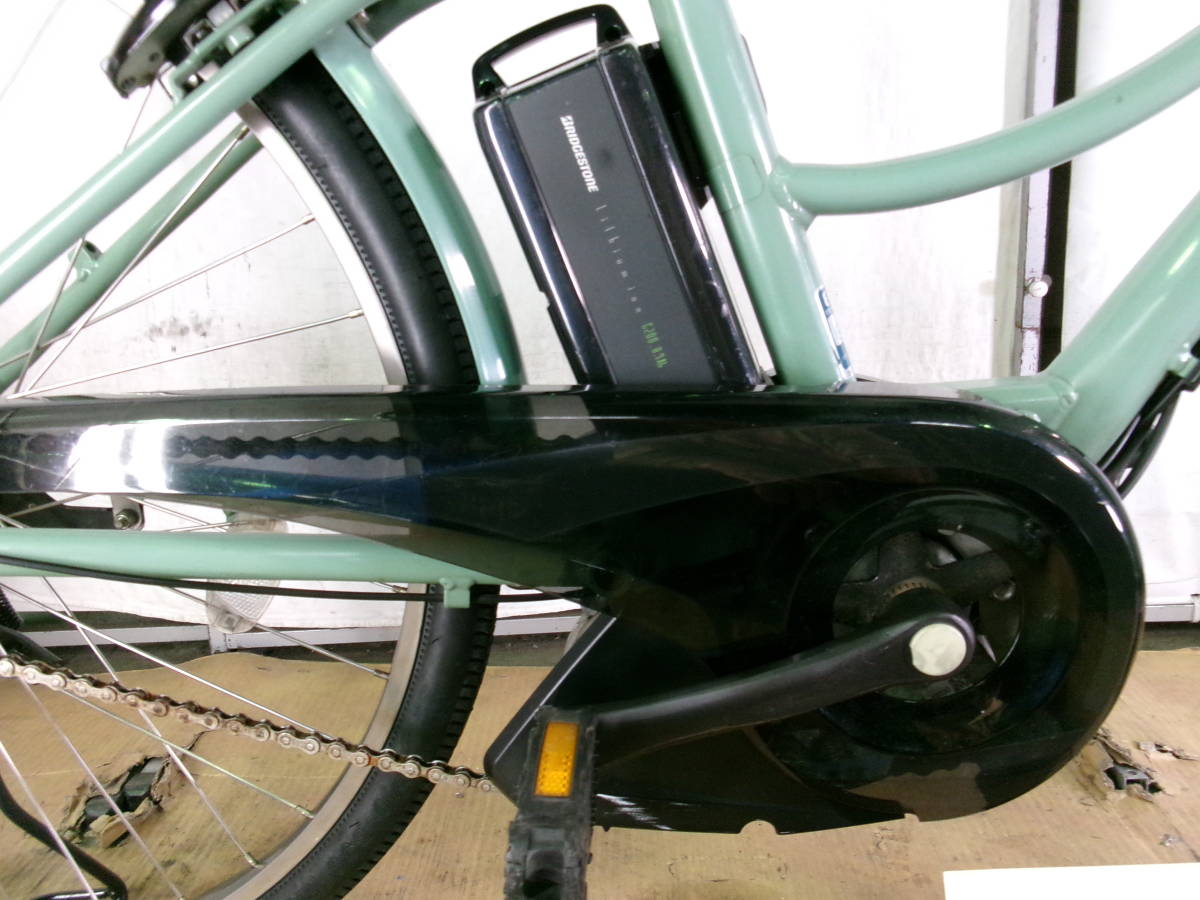 C230☆整備済み 中古電動自転車☆YAMAHA PAS ami【グリーン 26インチ 