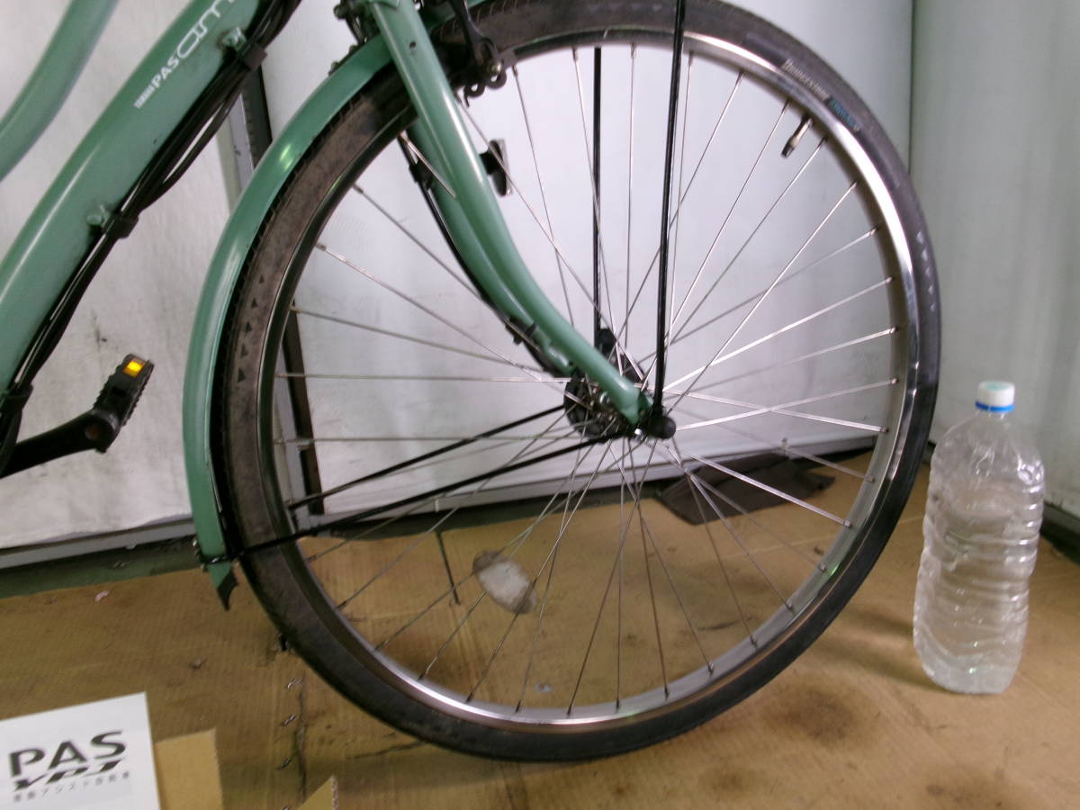 C230☆整備済み 中古電動自転車☆YAMAHA PAS ami【グリーン 26インチ 
