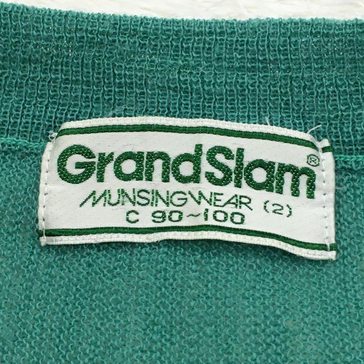 MUNSINGWEAR マンシングウェア グランドスラム ゴルフウェア ビンテージ ニットセーター Vネック ウール アクリルブレンド サイズ2_6