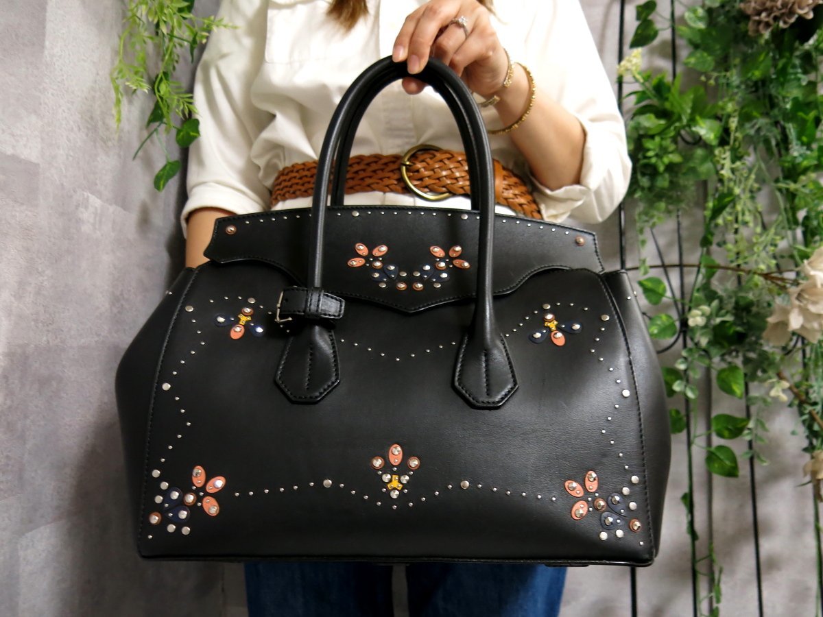 ○超美品○新品同様○BALLY バリー○SOMMET ソメ○スタッズ装飾 