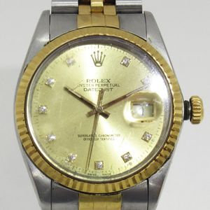 ROLEX ロレックス 16013G デイトジャスト 10Pダイヤ まわりこん 訳あり