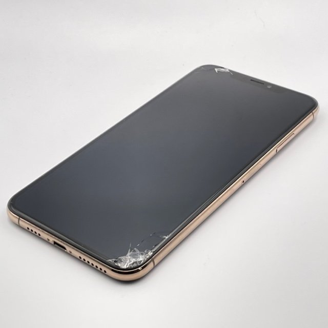 iPhone XS MAXゴールド 256BG 画面ひび割れ ジャンク品 中古品 画面割れ Apple アップル iPhone XS Max 256GB ゴールド SIM