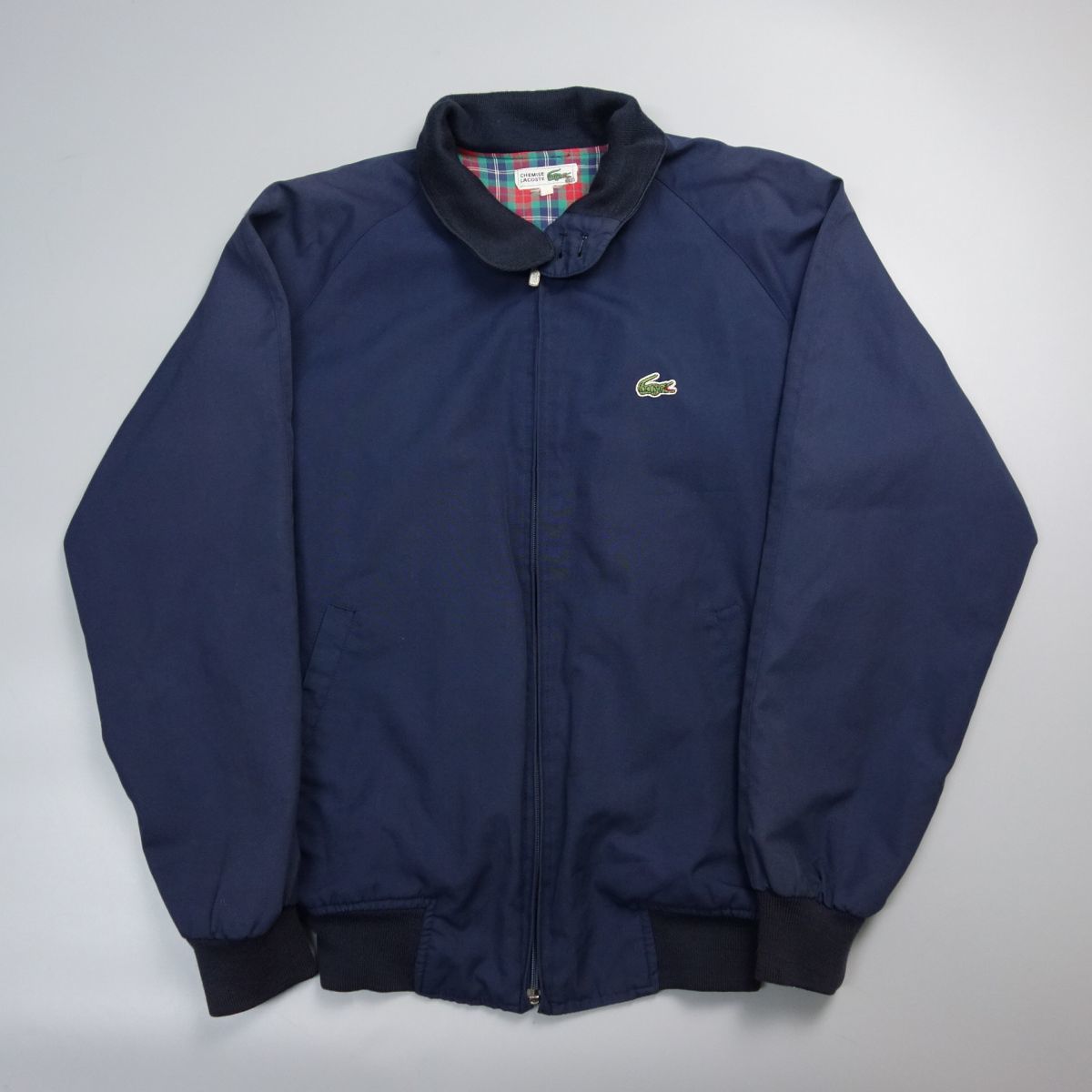 品質保証，豊富な 1円 ヴィンテージ CHEMISE LACOSTE シュミーズラコステ フレラコ 裏地チェック柄ドリズラージャケット ブルゾン 3 ネイビー メンズ(ジャケット、上着)｜売買されたオークション情報、yahooの商品 男性用