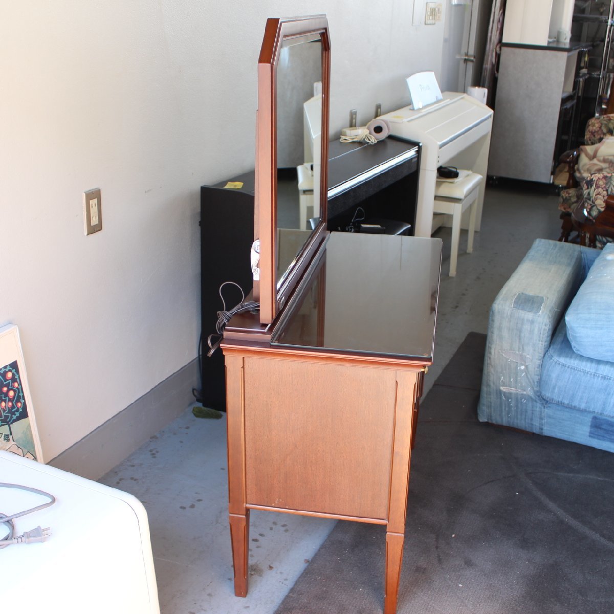 maruni マルニ 木工地中海ロイヤル ドレッサー 化粧台 椅子付き 【公式