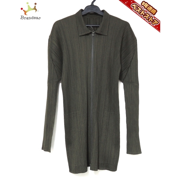 お買い得，爆買いプリーツプリーズ PLEATS PLEASE ブルゾン サイズ3 L - ダークグリーン レディース 長袖/ジップアップ/プリーツ/春/秋 ジャケット(Lサイズ)｜売買されたオークション情報、yahooの商品情報をアーカ ジャンパー、ブルゾン一般