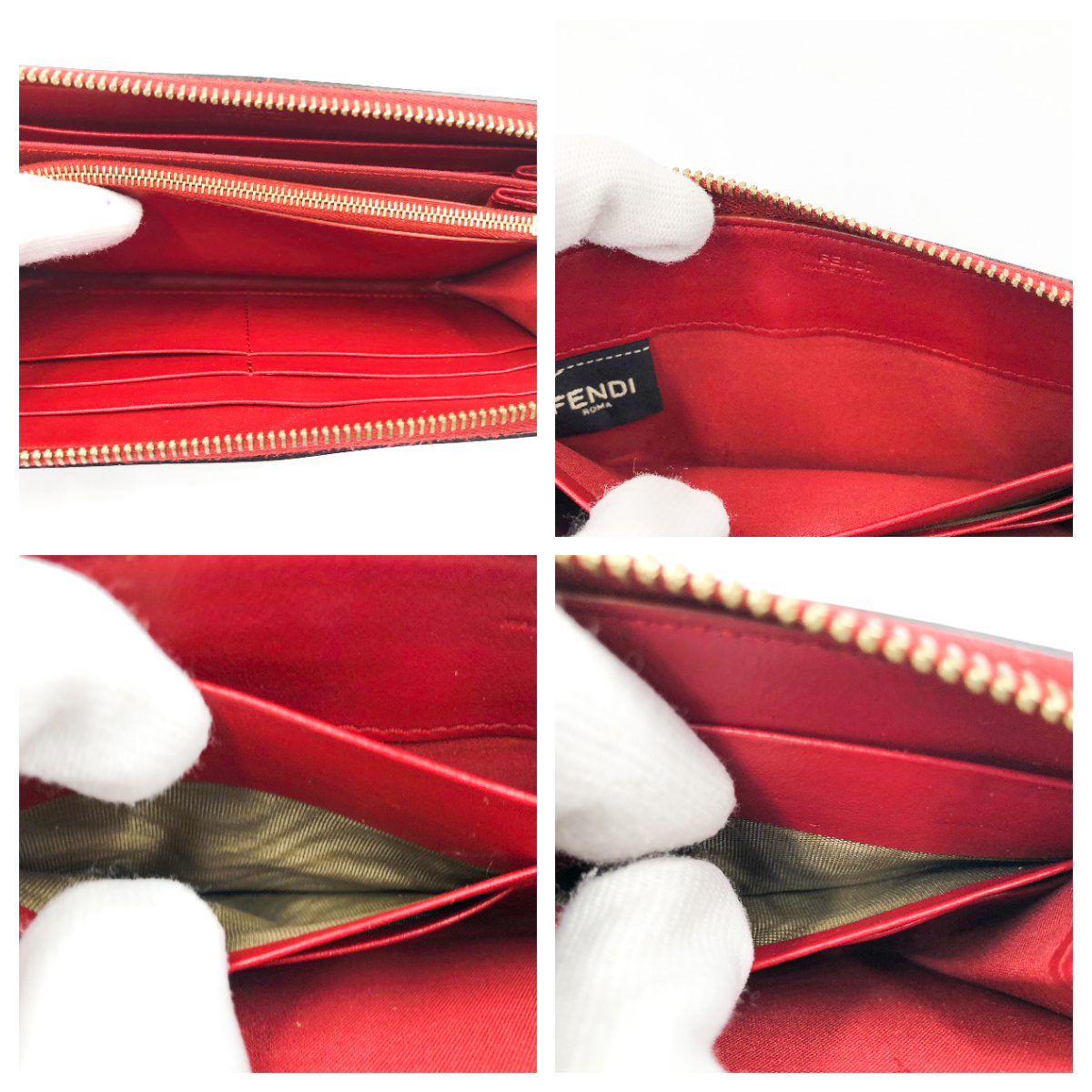 1円～『正規品』 FENDI フェンディ 長財布　ラウンドファスナー フェンディ FENDI 長財布 １円 メンズ長財布 FFロゴ