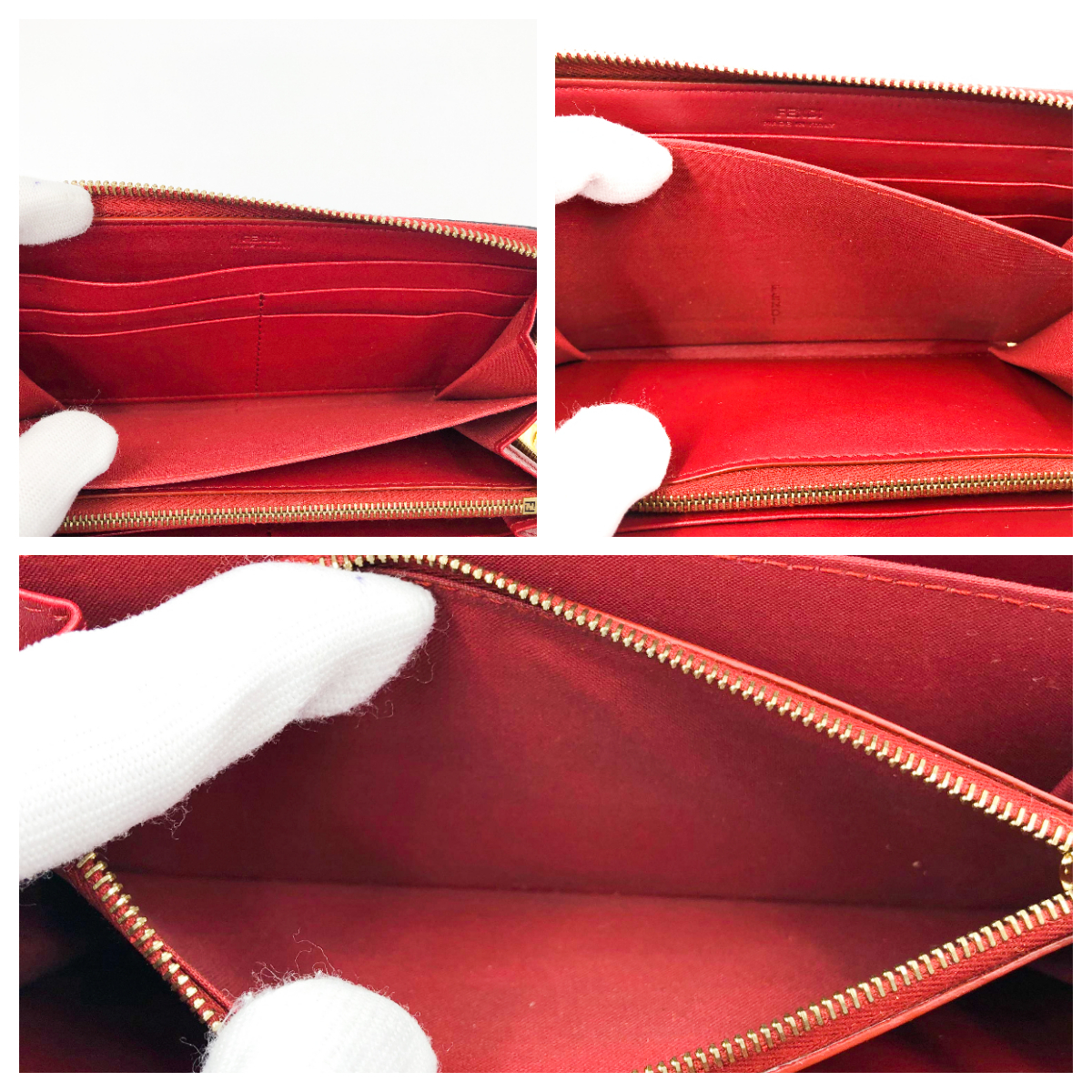 1円～『正規品』 FENDI フェンディ 長財布　ラウンドファスナー フェンディ FENDI 長財布 １円 メンズ長財布 FFロゴ