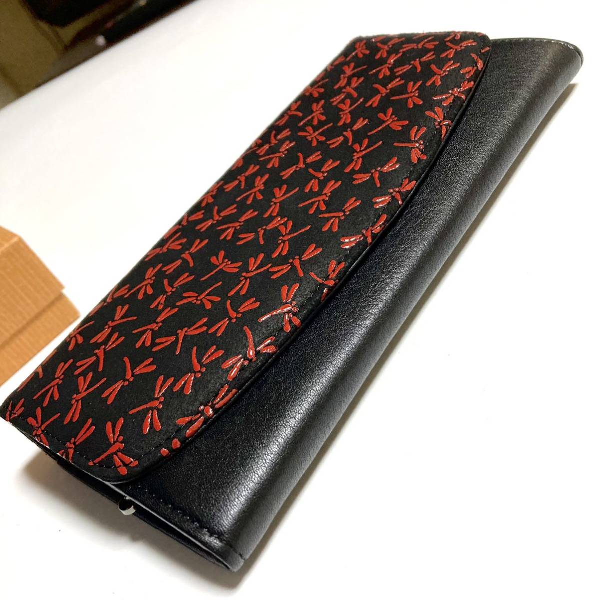 未使用 le prairies 印傳屋 長財布 プレリー PRARE GINZA 財布 トンボ 