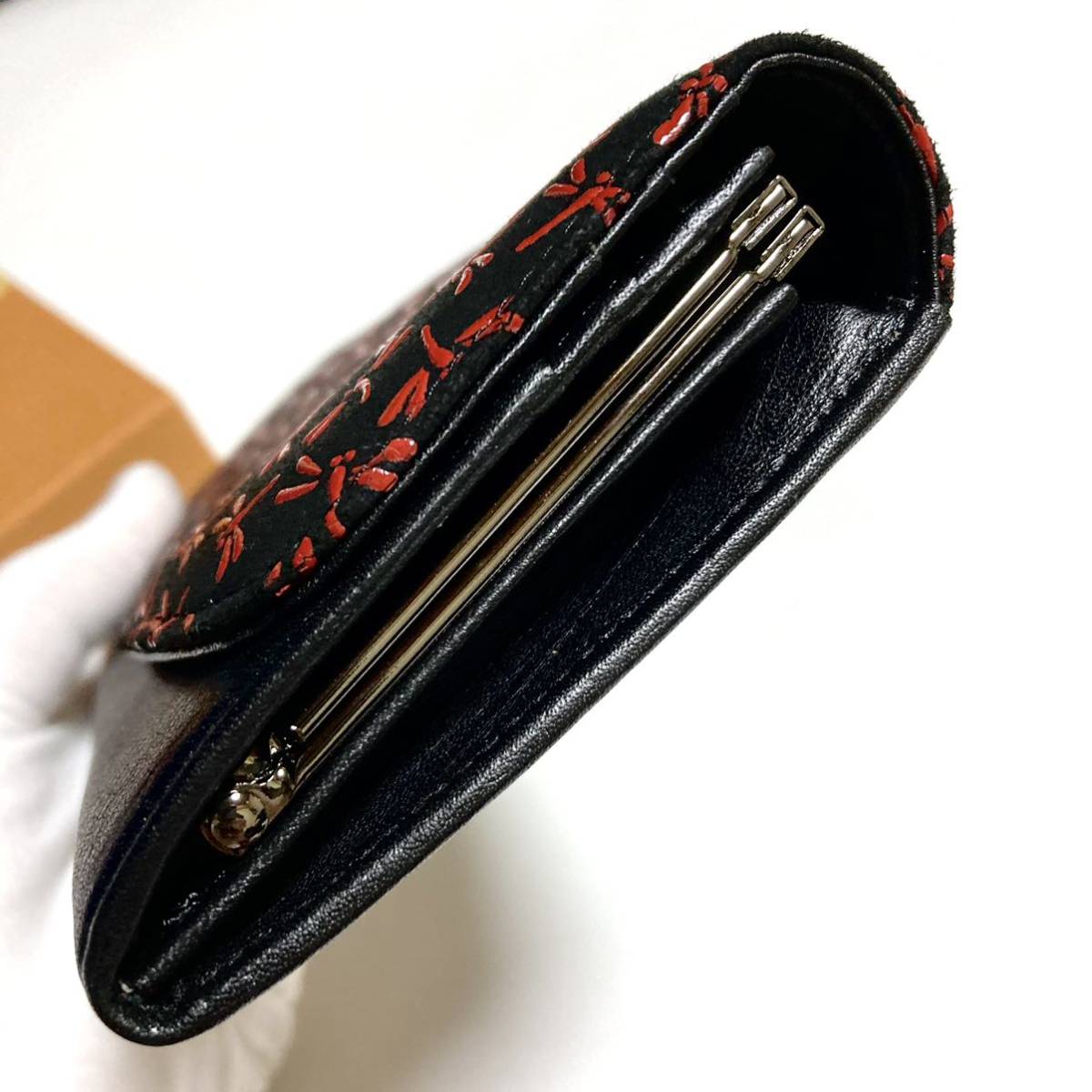 フォロー割適用】 インデンヤ Le Prairies トンボ柄 長財布 箱付き 