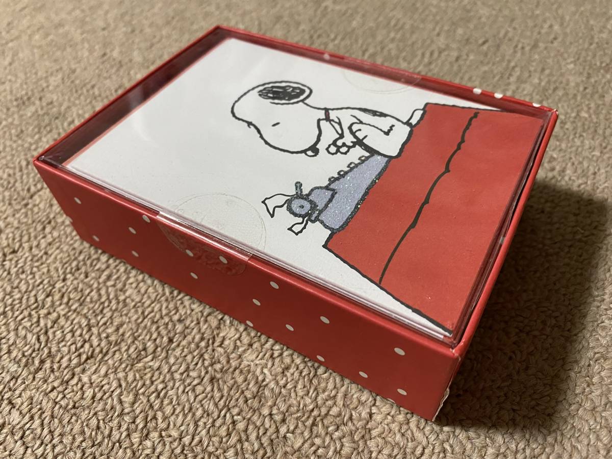 2016 GRAPHIQUE PEANUTS SNOOPY ピーナッツ スヌーピー ラメ付 メッセージカード レターセット カード 封筒 ...