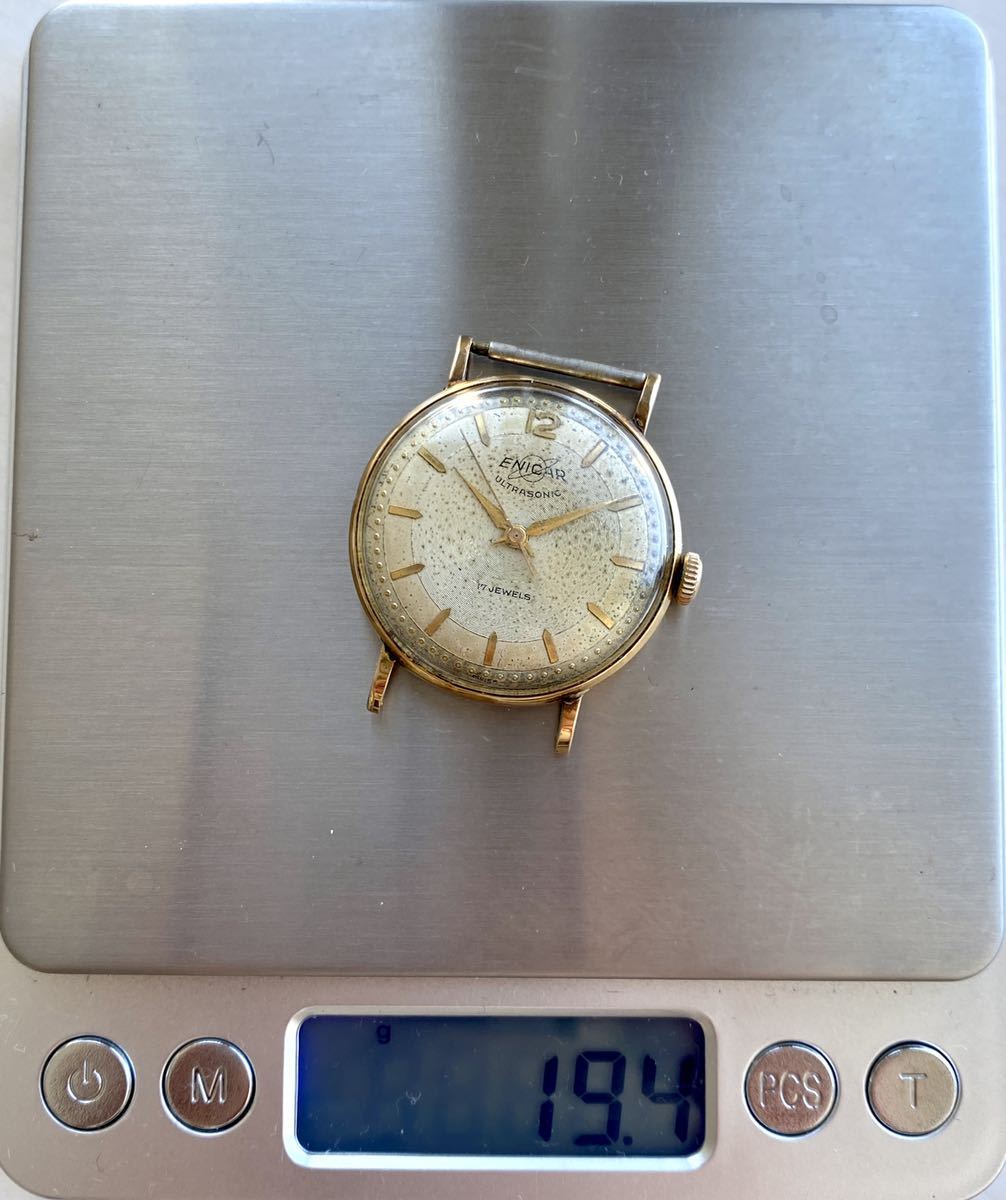 エニカENICAR☆ウルトラソニック☆手巻き☆時計☆アンティーク☆メンズ