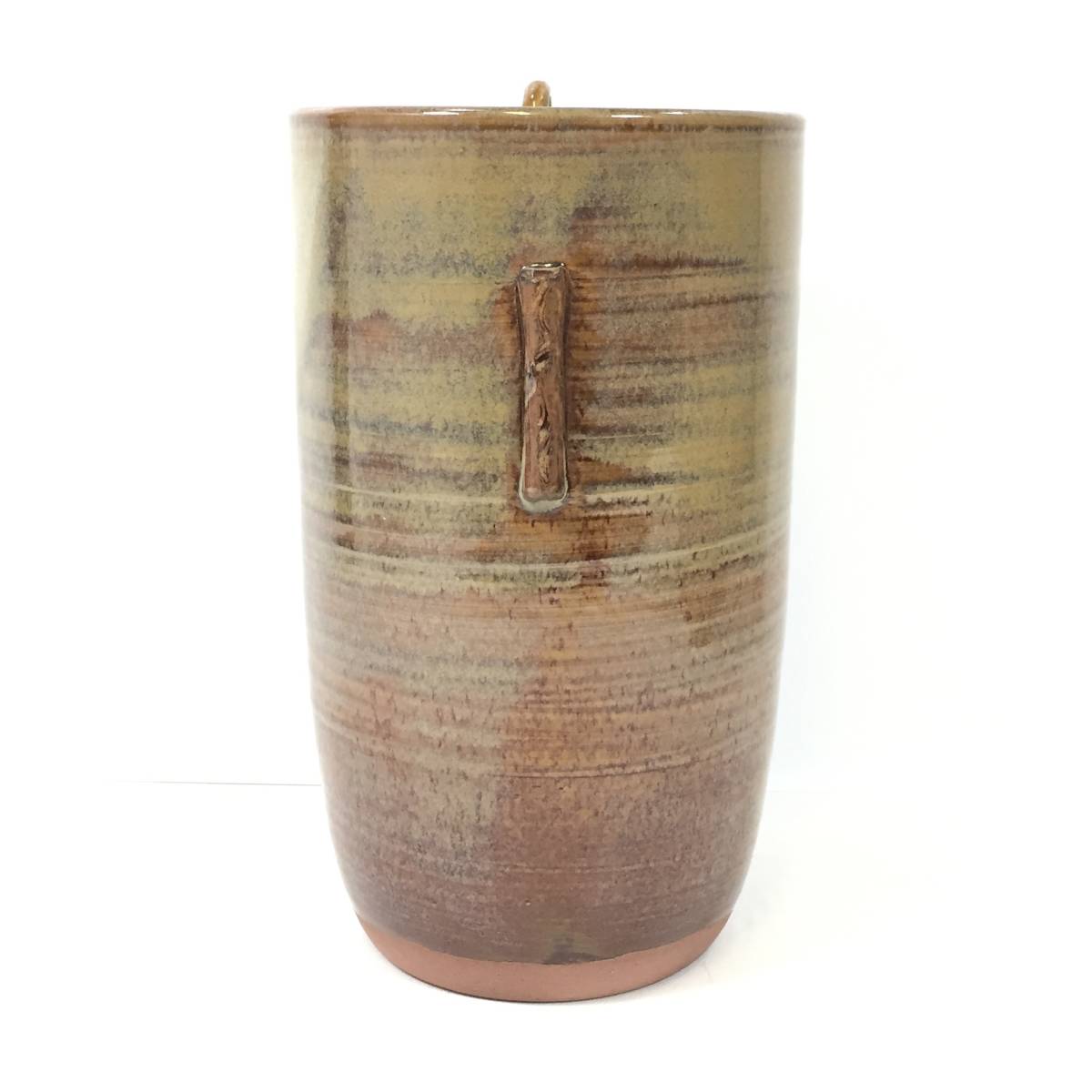▽高取焼 耳付 細水指 高取喜恵 水器 茶道具 茶道 陶磁 工芸品 骨董品