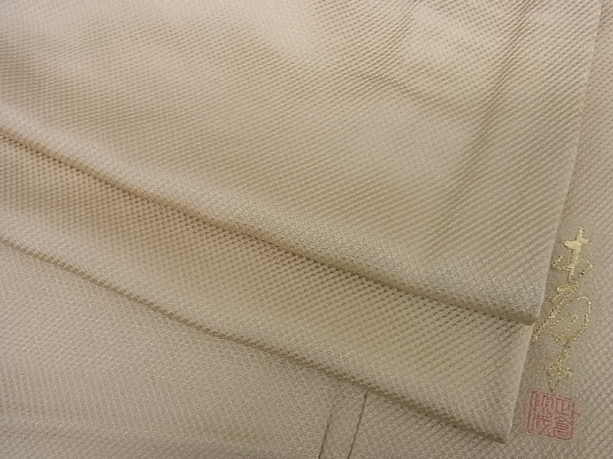 平和屋着物■上質な色無地　作家物　飴色　逸品　ha297