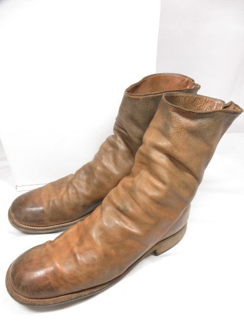 □HH美品【GUIDI グイディ】 ホースレザー 馬革 988 バックジップ 