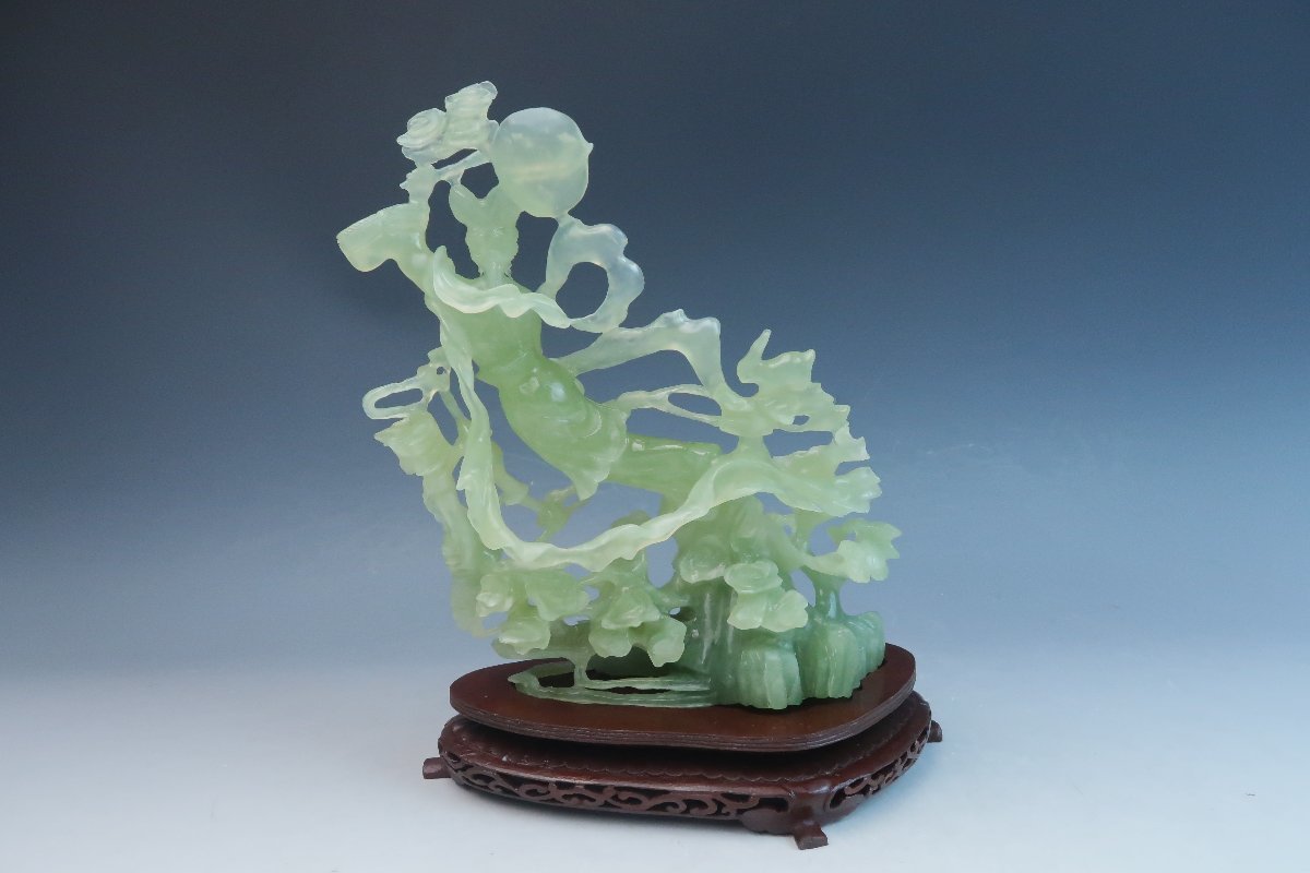 翡翠 天女像 置物 翡翠 天女像 置物