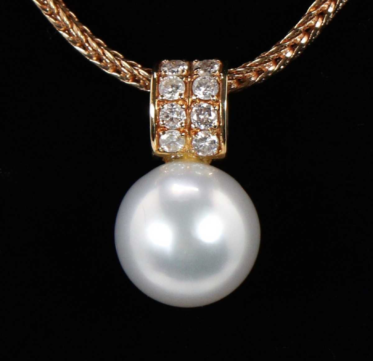 ペンダント CAK40 照り◎ 天然真珠K18ペンダントトップ パール 直径11.5mm ダイヤモンド 0.26ct 照り有り マベパール ペンダントトップ k18