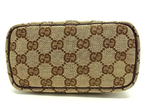 1円 □美品□ GUCCI グッチ 124539 GGキャンバス×レザー バニティ