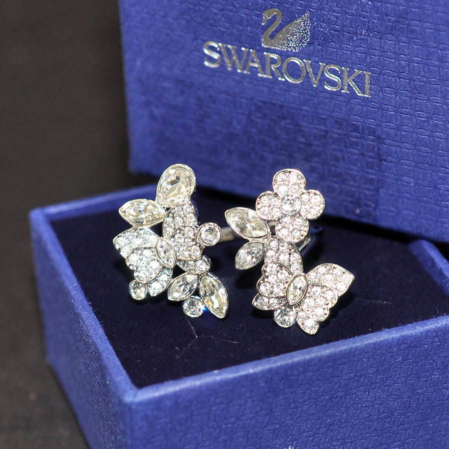 1円 ◇未使用品 SWAROVSKI スワロフスキー リング Eden Open #55